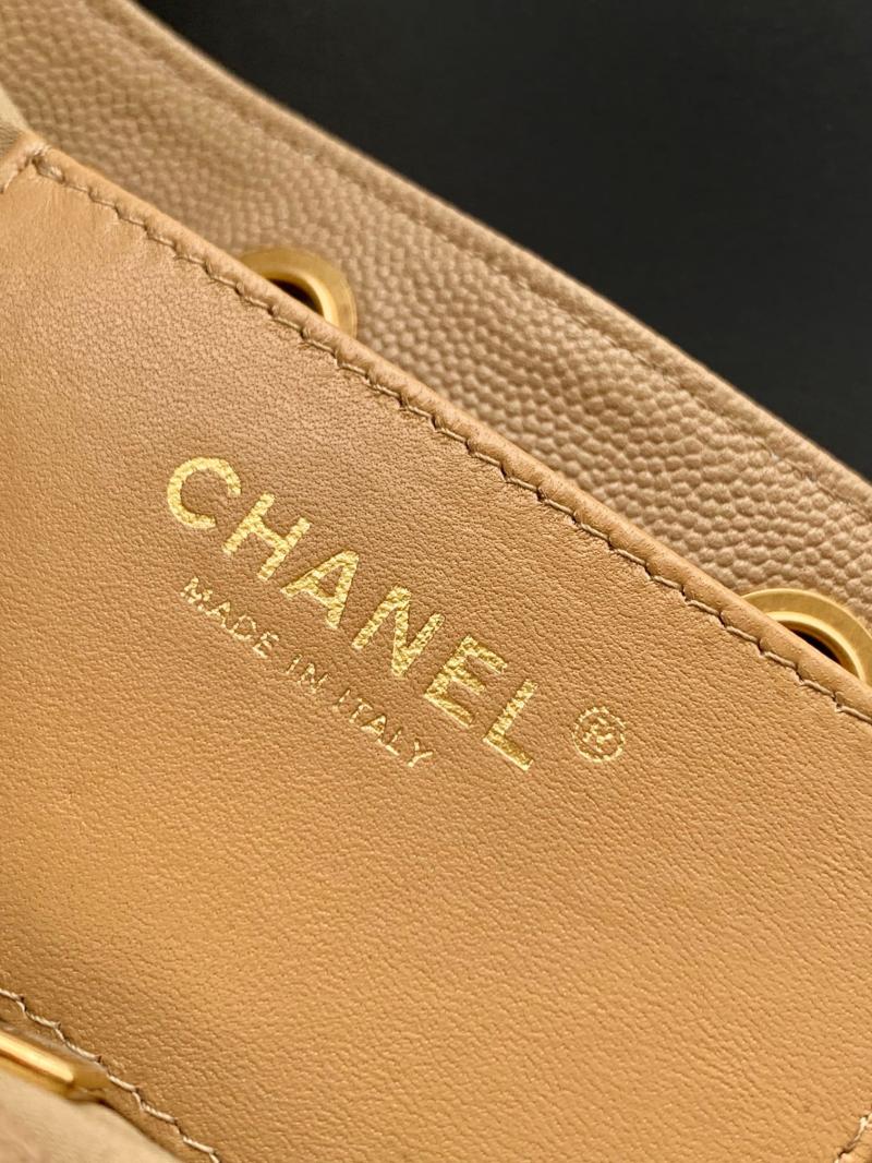 Chanel Grained Calfskin 25 Small Handbag Beige AS5293