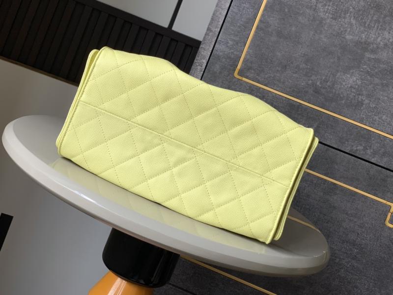 Chanel Grained Calfskin 25 Small Handbag Yellow AS5293