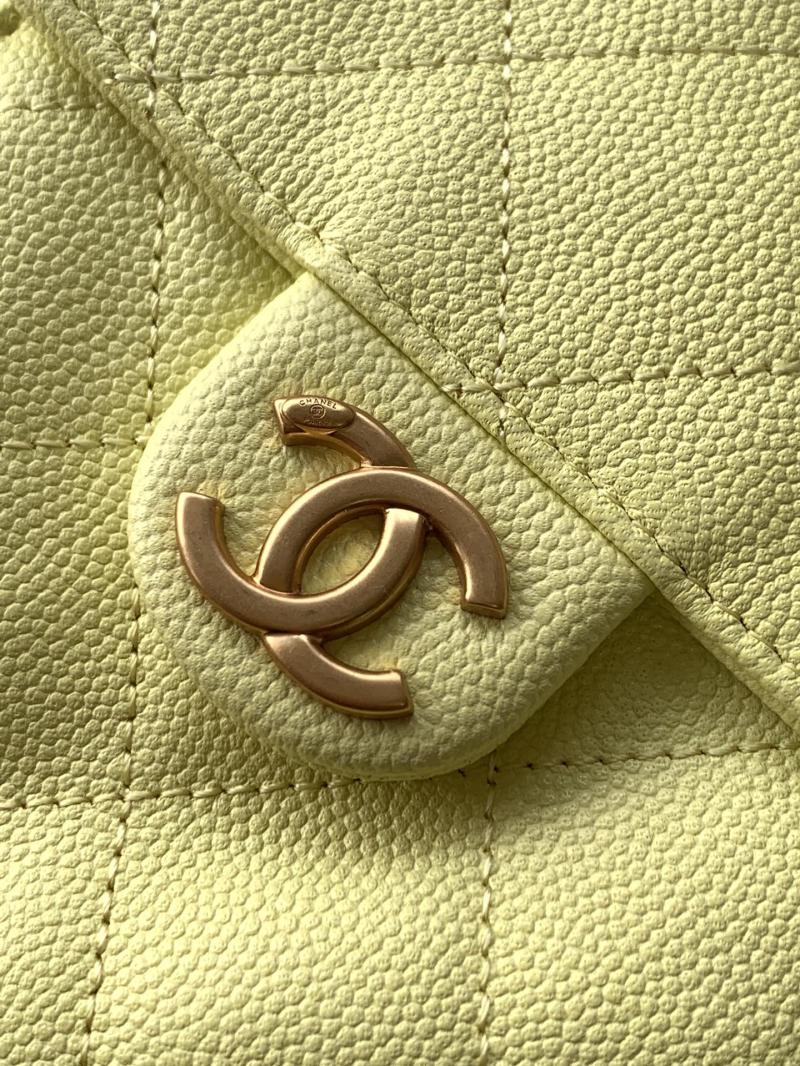 Chanel Grained Calfskin 25 Small Handbag Yellow AS5293