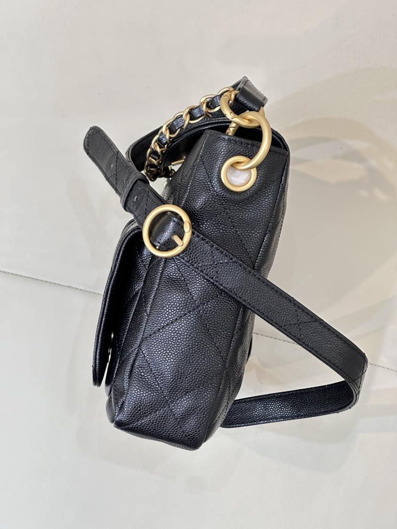 Chanel Hobo Handbag Black AS5384