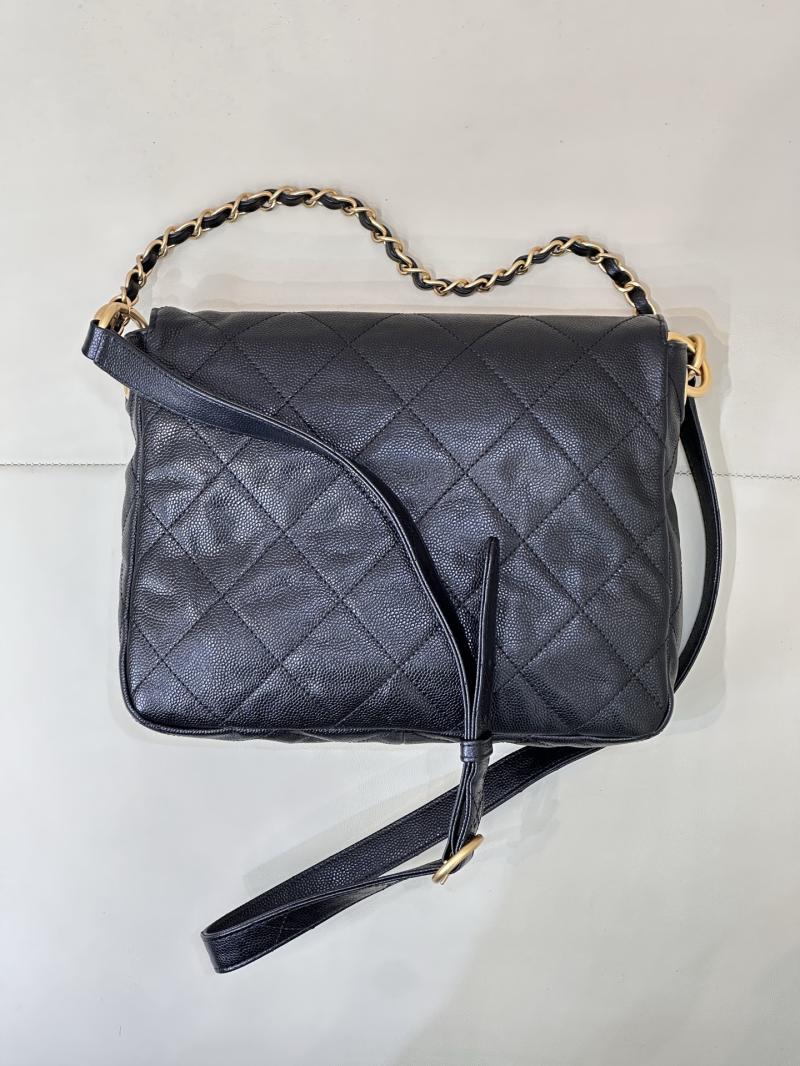 Chanel Hobo Handbag Black AS5384