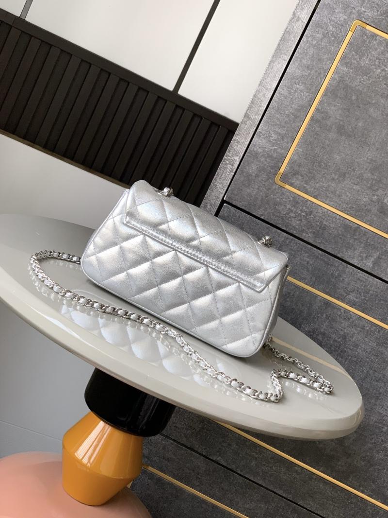 Chanel Mini Flap Bag Silver AP4592