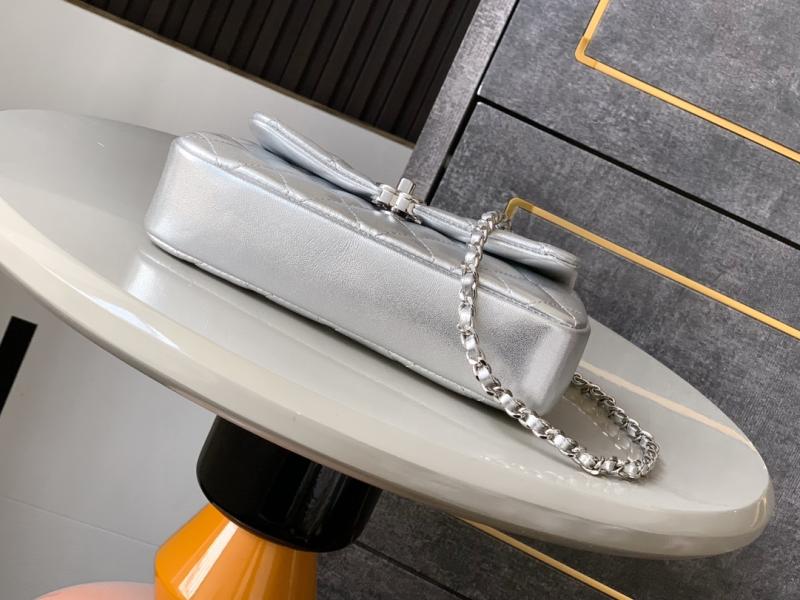 Chanel Mini Flap Bag Silver AP4592