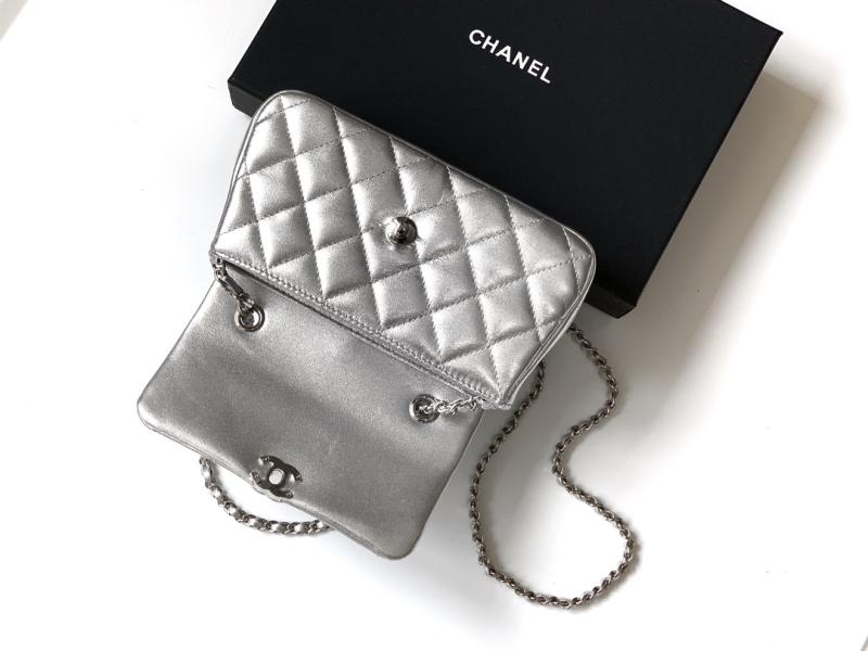 Chanel Mini Flap Bag Silver AP4592