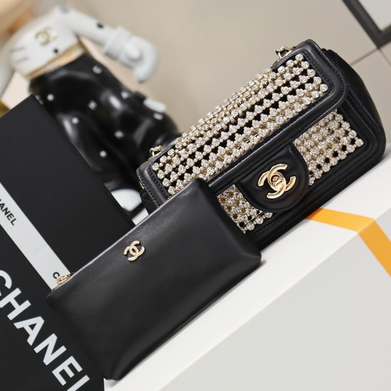 Chanel Mini flap bag black and white AS4961