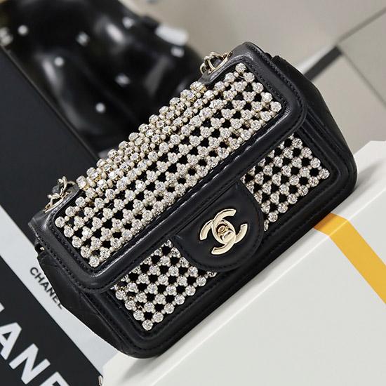 Chanel Mini flap bag black and white AS4961