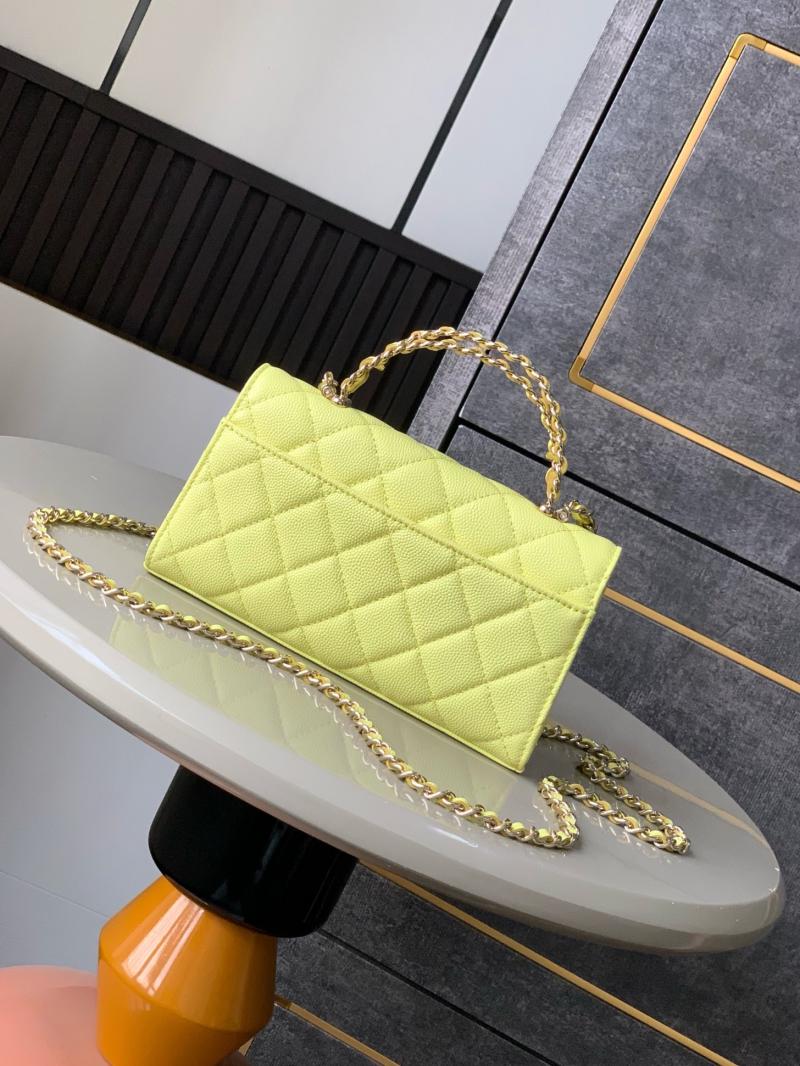 Chanel Phone Holder with Chain Yellow AP3238