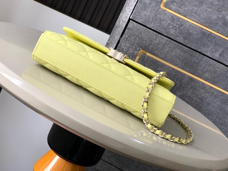 Chanel Phone Holder with Chain Yellow AP3238