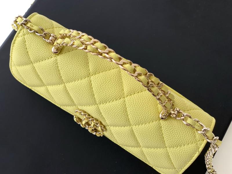 Chanel Phone Holder with Chain Yellow AP3238