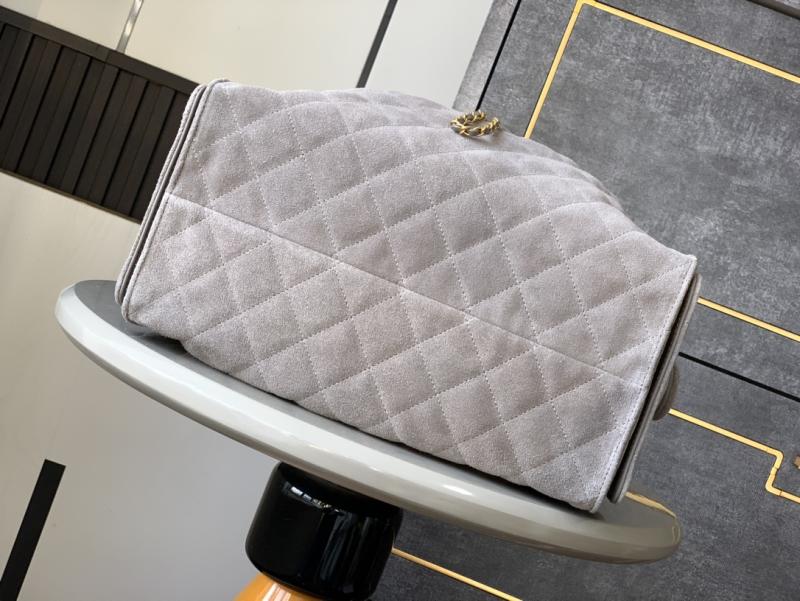 Chanel Suede 25 Medium Handbag Grey AS5311