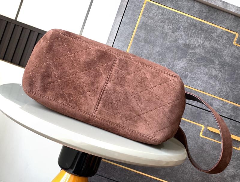 Chanel Suede Crossbody Bag Brown A99935
