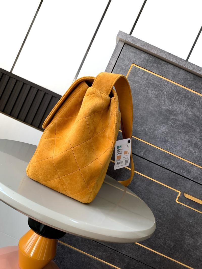 Chanel Suede Crossbody Bag Yellow A99935