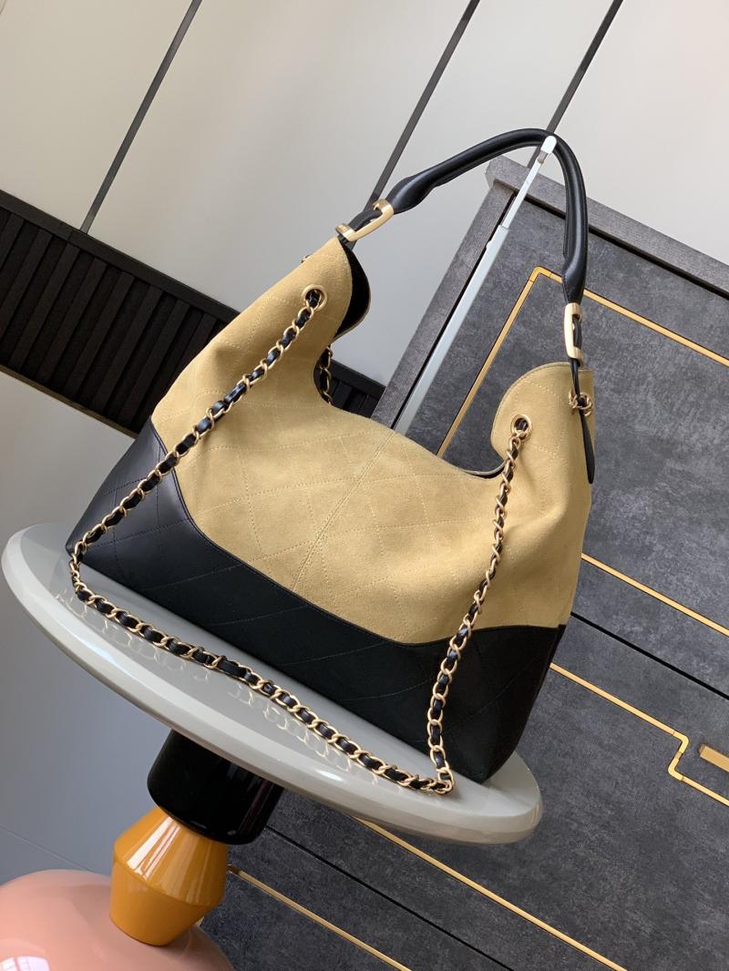 Chanel Suede Hobo Bag Beige AS2425