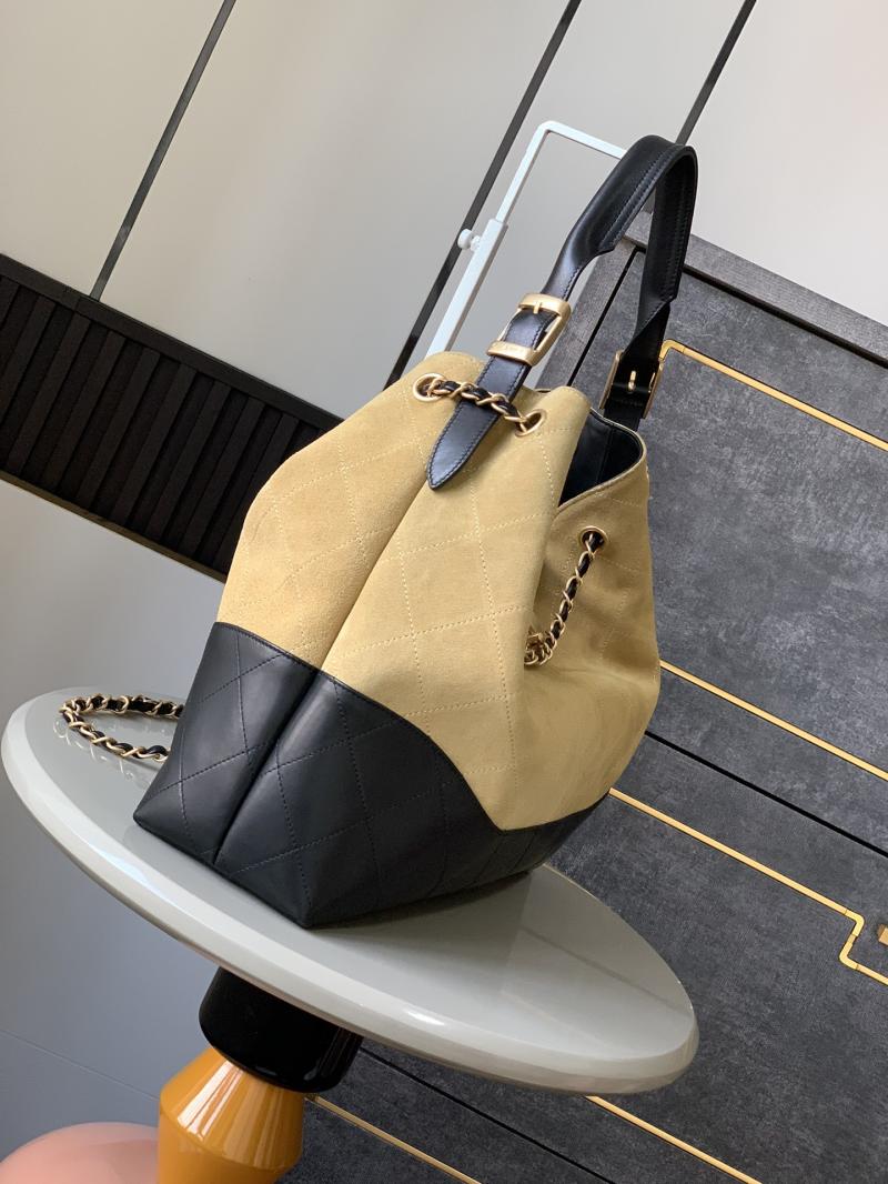 Chanel Suede Hobo Bag Beige AS2425