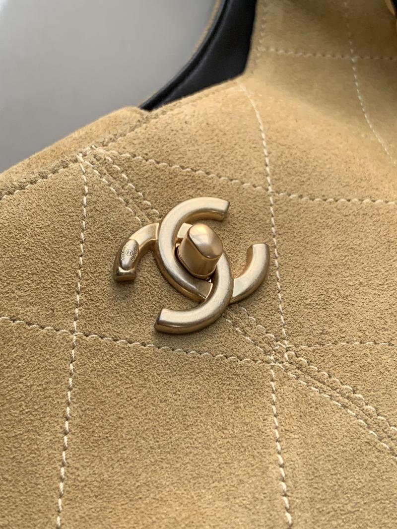 Chanel Suede Hobo Bag Beige AS2425