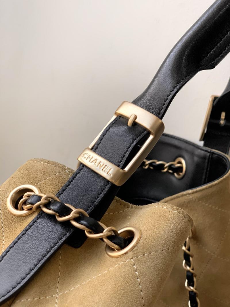 Chanel Suede Hobo Bag Beige AS2425