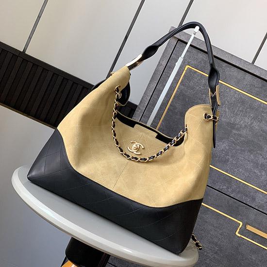 Chanel Suede Hobo Bag Beige AS2425