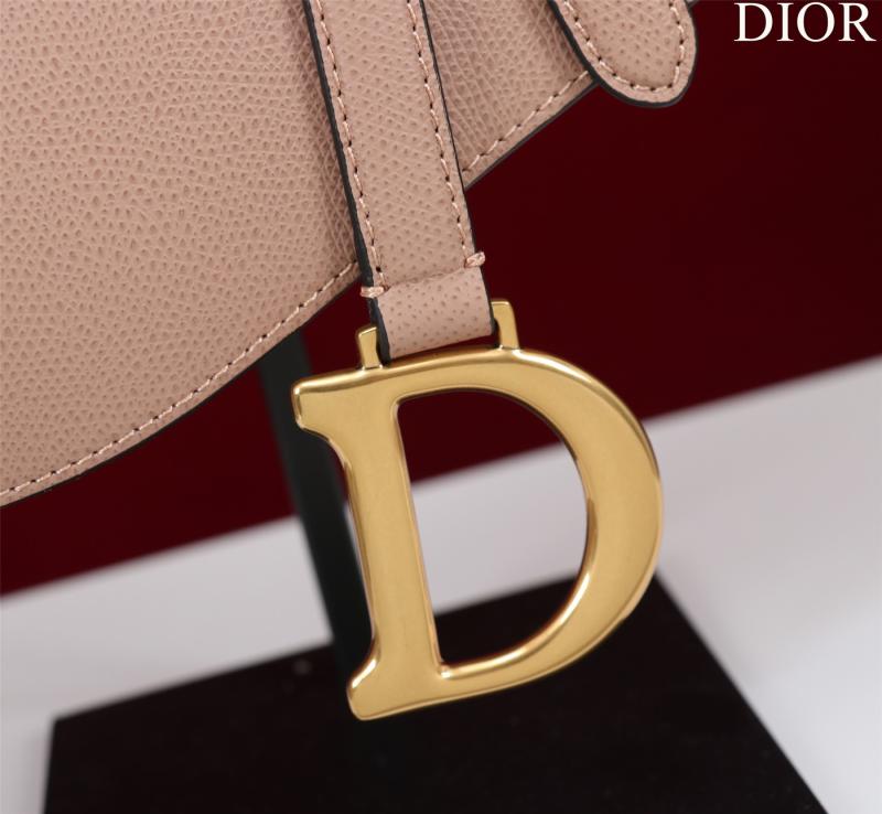 Dior Grained Calfskin Saddle Bag With Strap Nude Pink M0455