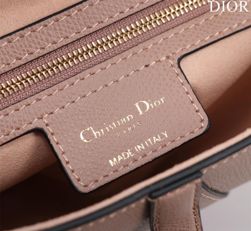 Dior Grained Calfskin Saddle Bag With Strap Nude Pink M0455
