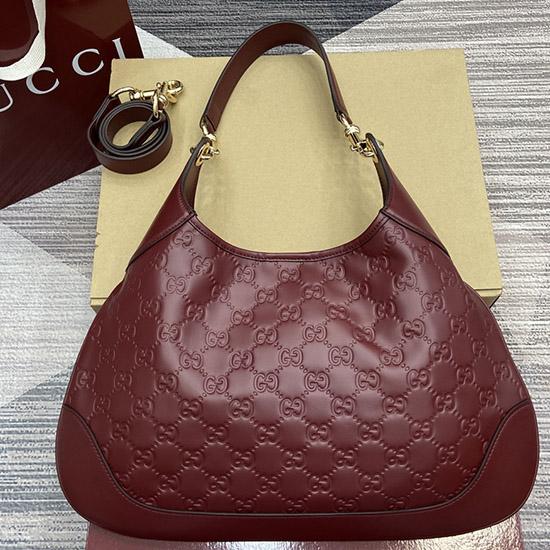 Gucci B medium shoulder bag Red 834981