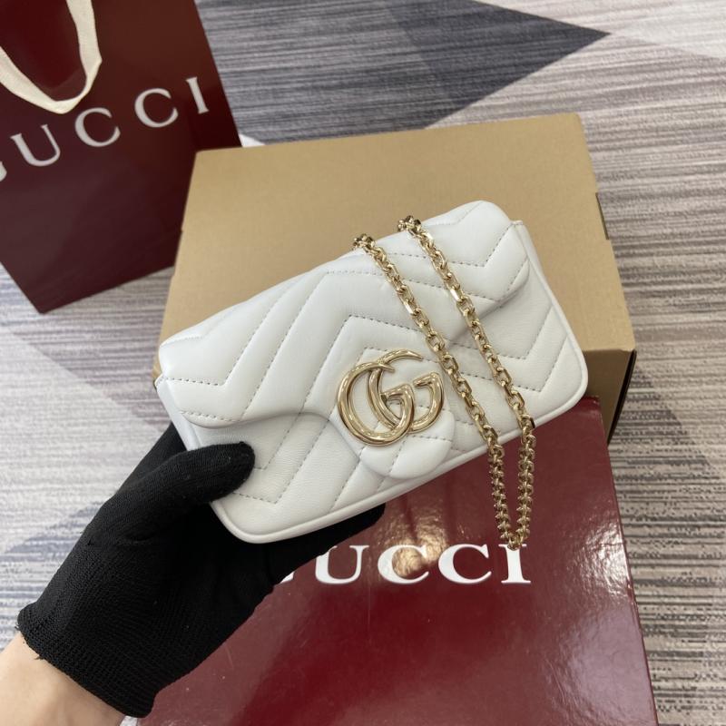 Gucci GG Marmont mini shoulder bag White 841290