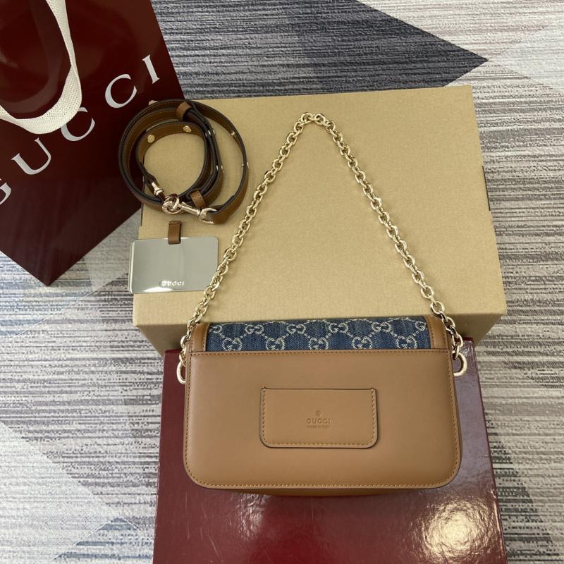 Gucci Go small shoulder bag Blue Denim 826761