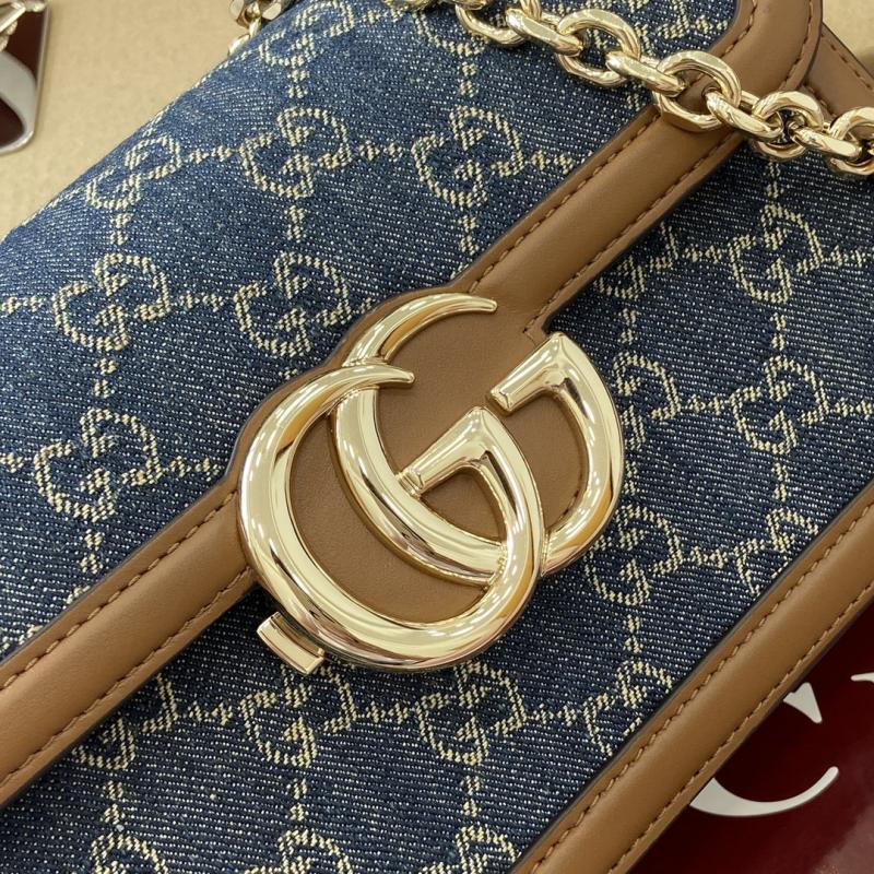 Gucci Go small shoulder bag Blue Denim 826761