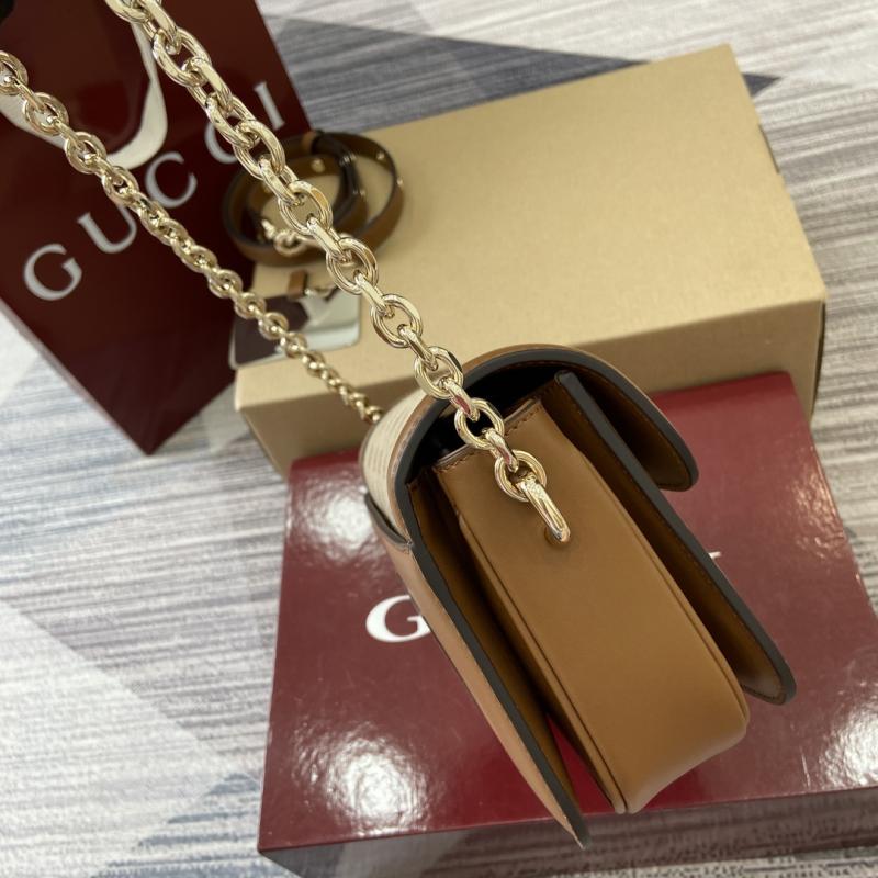 Gucci Go small shoulder bag brown 826761