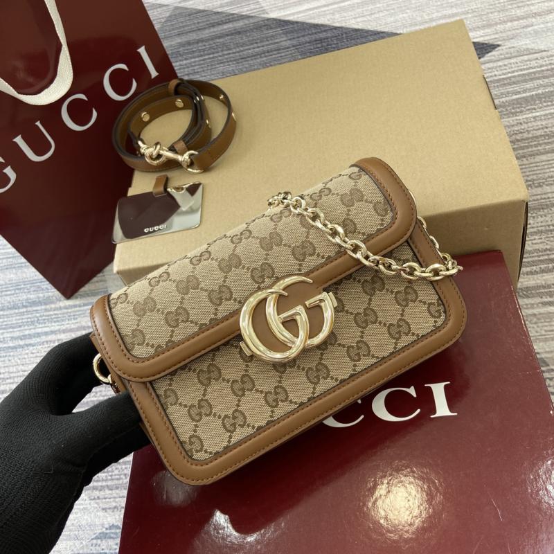 Gucci Go small shoulder bag brown 826761