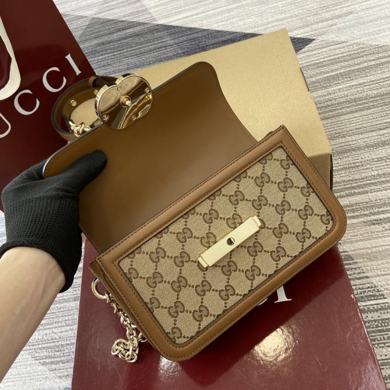 Gucci Go small shoulder bag brown 826761