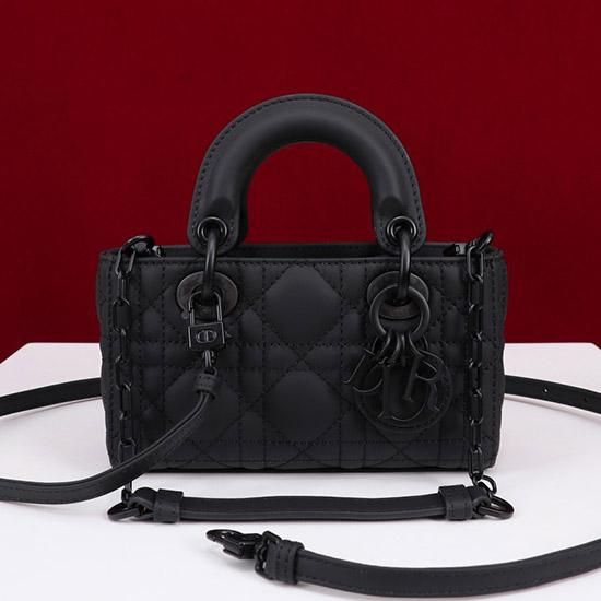 Lady D-Joy Calfskin Micro Bag Black M0542