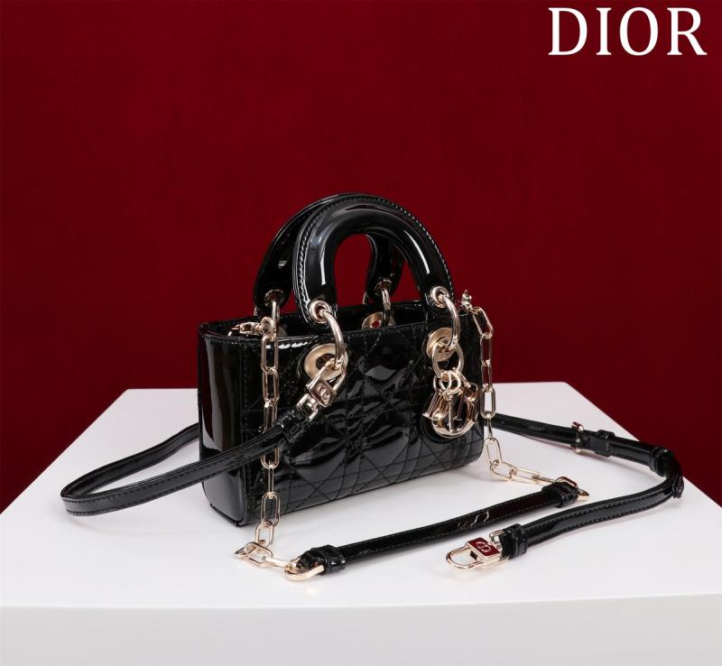 Lady D-Joy Patent Micro Bag Black M0542