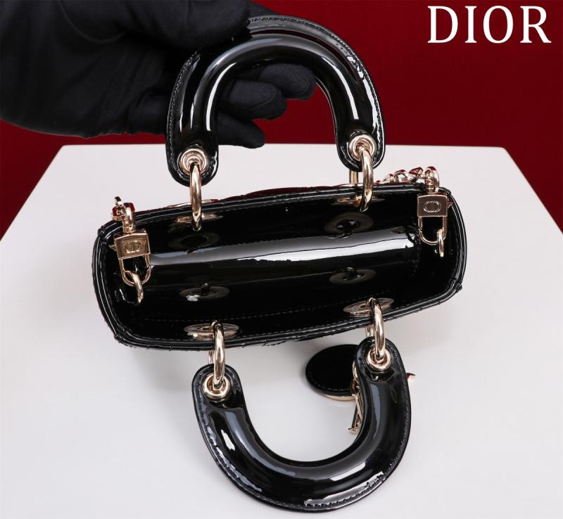 Lady D-Joy Patent Micro Bag Black M0542