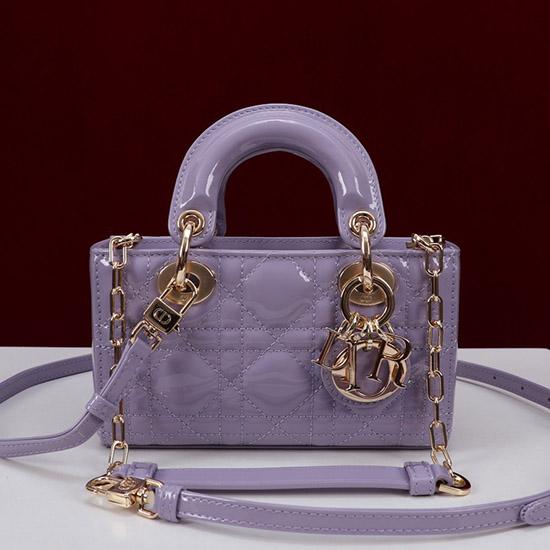 Lady D-Joy Patent Micro Bag Purple M0542