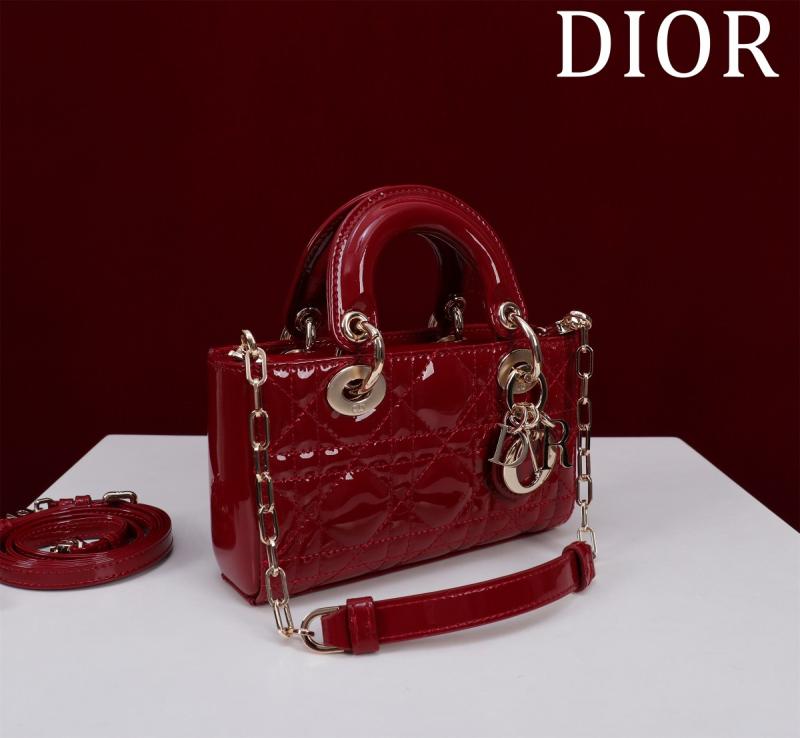 Lady D-Joy Patent Micro Bag Red M0542