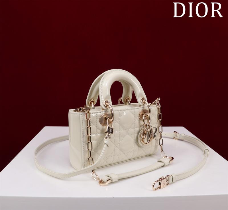 Lady D-Joy Patent Micro Bag White M0542