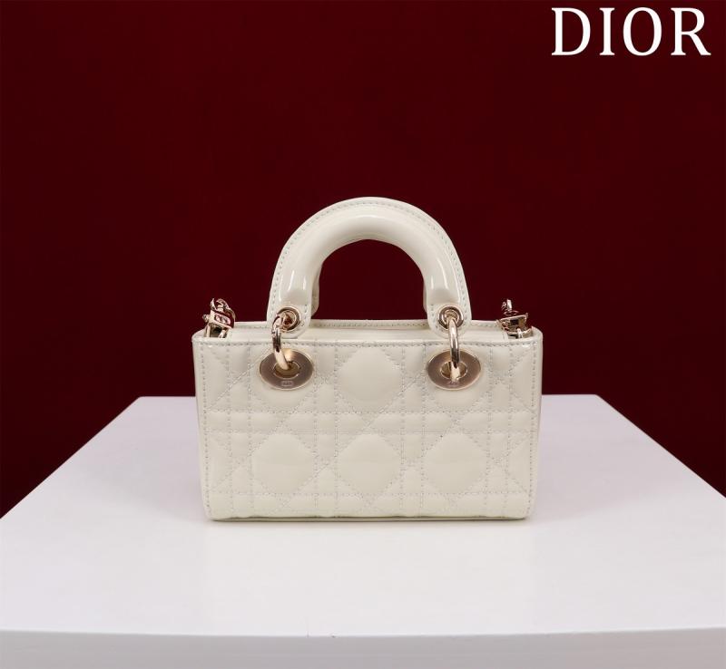 Lady D-Joy Patent Micro Bag White M0542