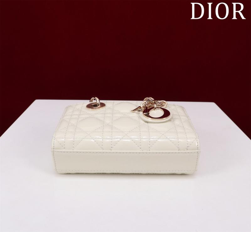 Lady D-Joy Patent Micro Bag White M0542