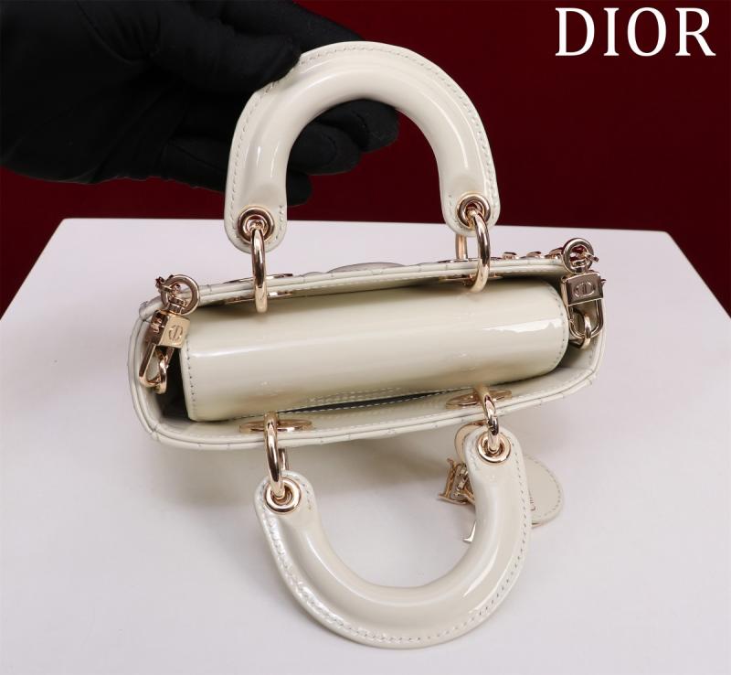 Lady D-Joy Patent Micro Bag White M0542