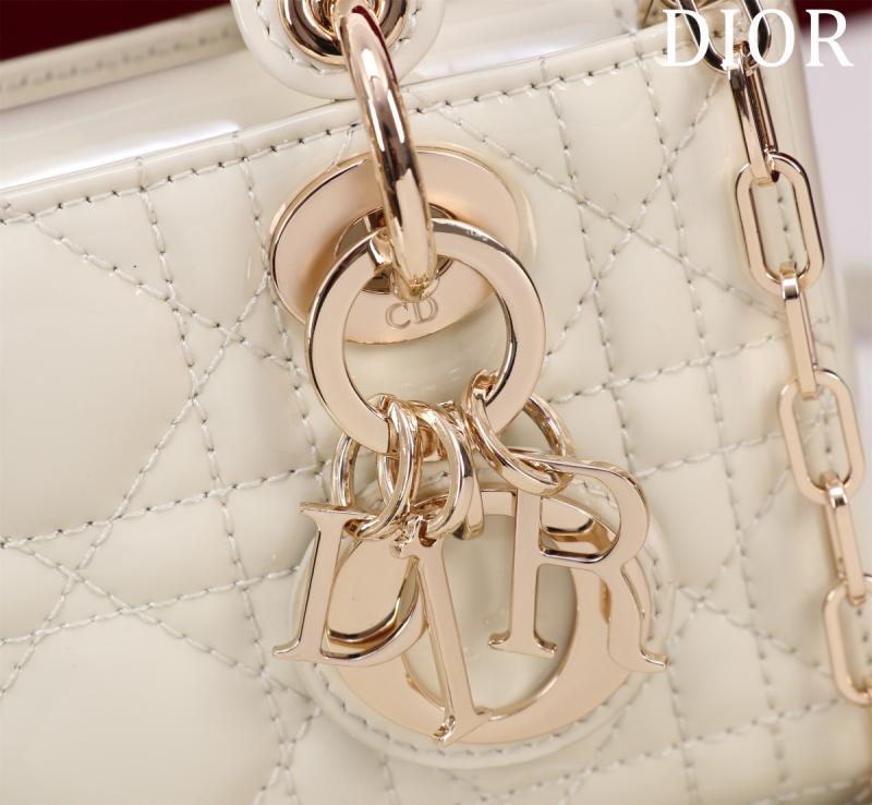 Lady D-Joy Patent Micro Bag White M0542