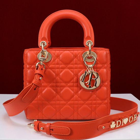 Lady Dior My ABCDior Lambskin Bag Orange DM0538