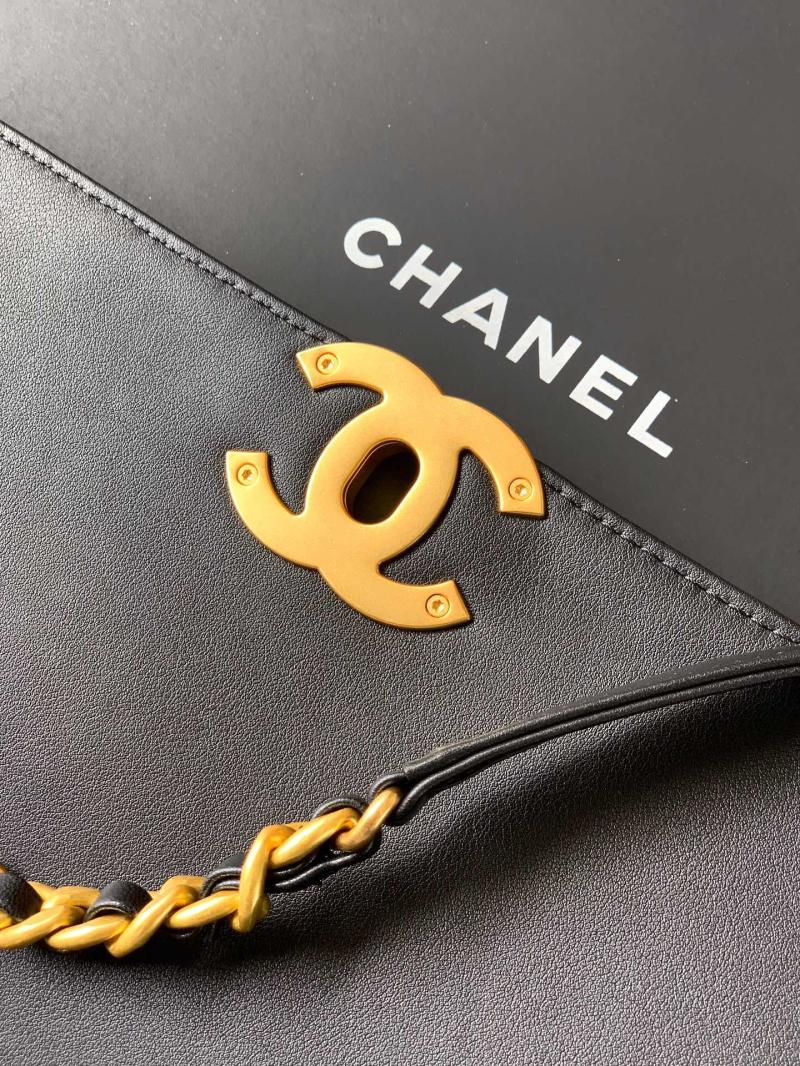 Large Chanel Flap Bag With Top Handle Black AS5447