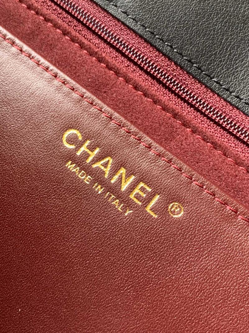 Large Chanel Flap Bag With Top Handle Black AS5447