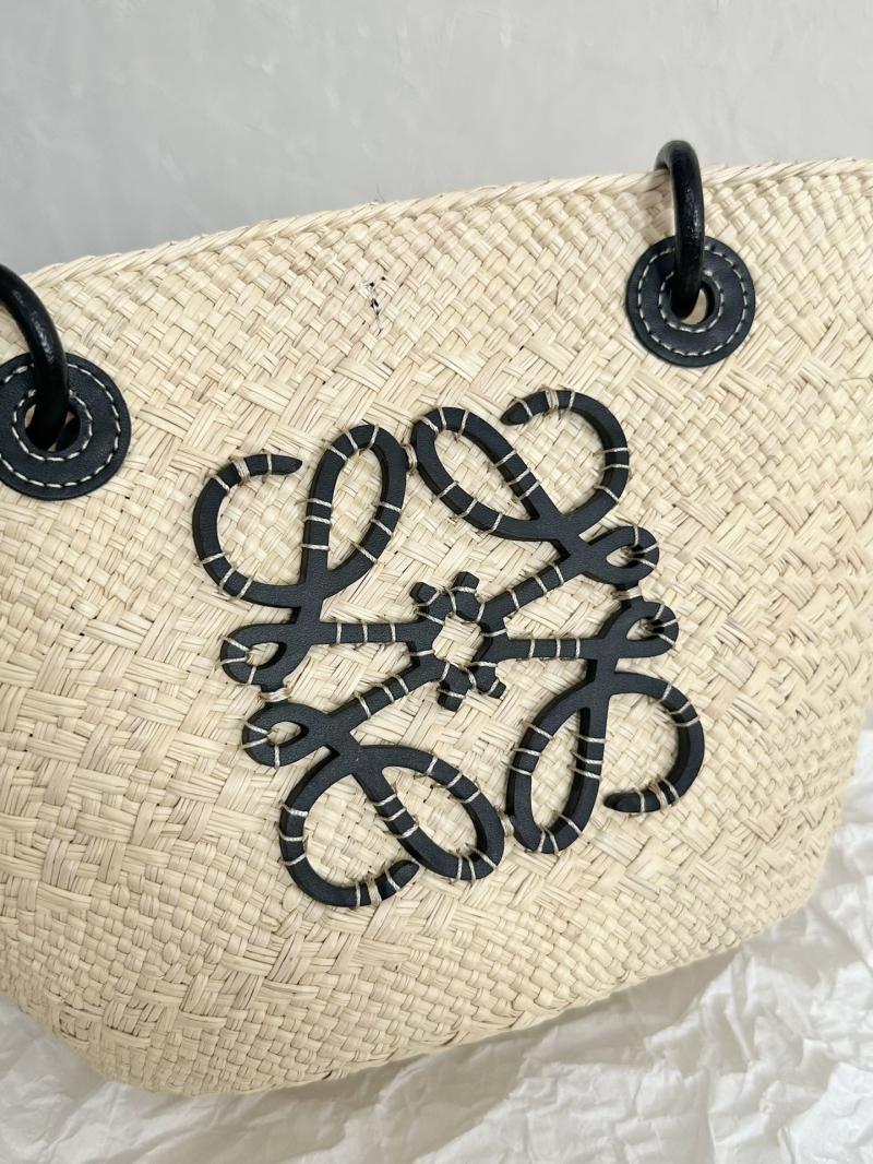 Loewe Paulas Ibiza Small Anagram Basket Bag Black L59034