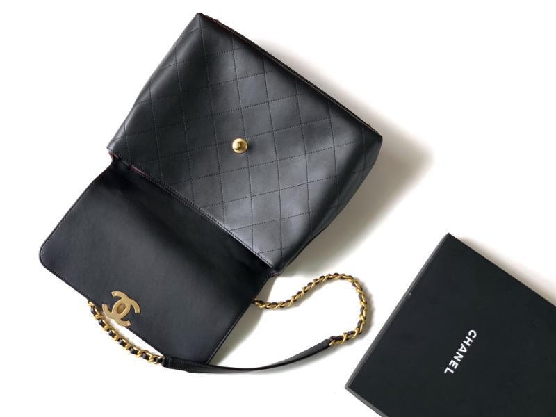 Medium Chanel Flap Bag With Top Handle Black AS5447