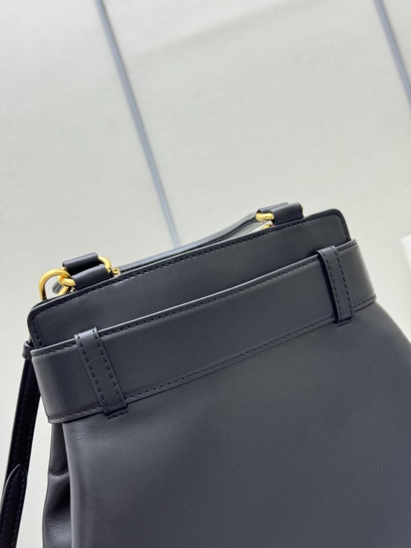 Medium Prada Carey leather bag Black 1BG567