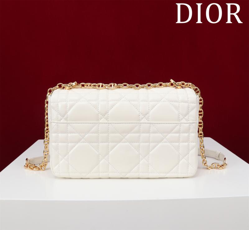 Medium Soft Dior Caro Bag White M9253