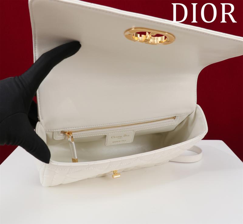 Medium Soft Dior Caro Bag White M9253