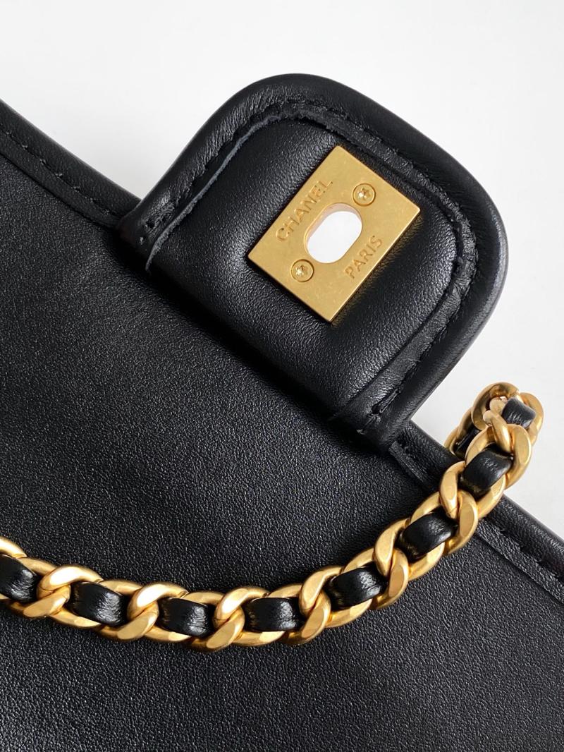 Mini Chanel Calfskin Flap Bag Black AS4797