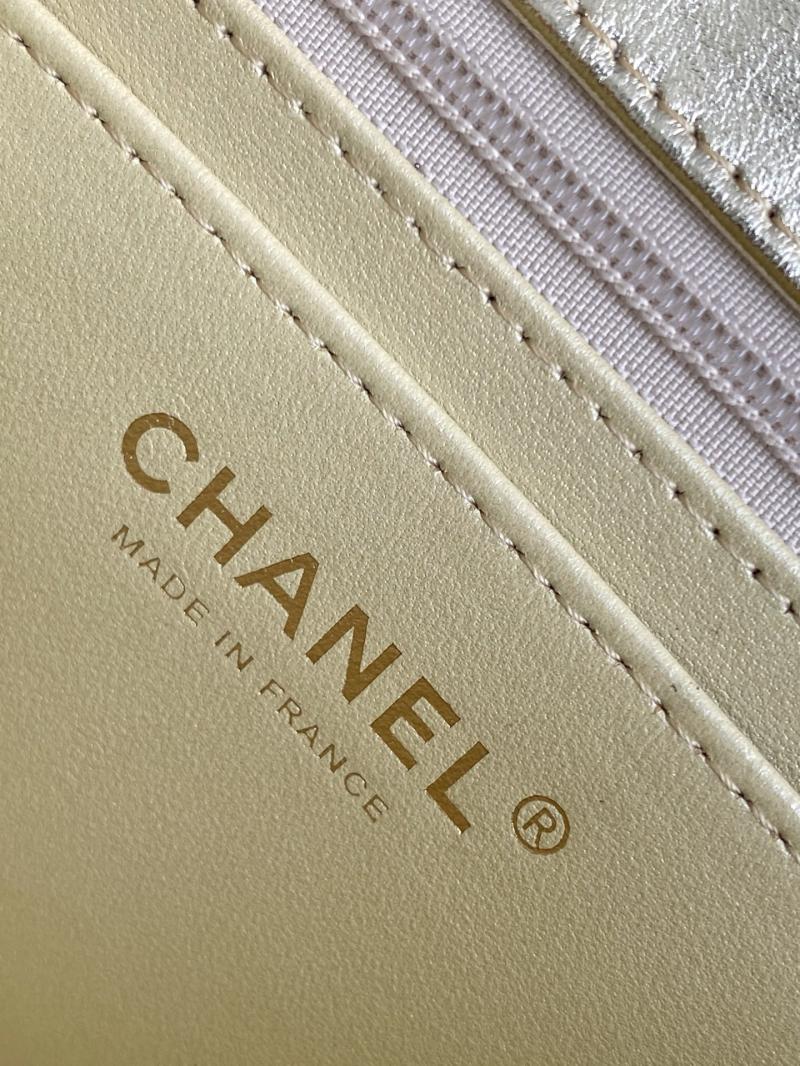 Mini Chanel Calfskin Flap Bag Gold AS4797